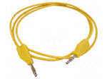 Test lead | 30VAC | 3A | banana plug 4mm,both sides | Len: 1m | yellow