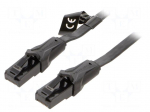 Patch cord | U/UTP | Cat: 6 | RJ45 plug,both sides | Cu | 8m | PVC | black