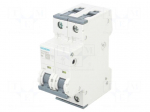 Circuit breaker | 230/400VAC | Inom: 6A | Poles: 2 | Charact: B | 10kA