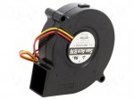 Fan: DC | blower | 12VDC | &Oslash;76x20mm | 15m3/h | 39dBA | ball | 3900rpm
