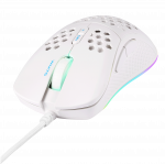 Lightweight gaming mouse DELTACO GAMING WHITE LINE WM75, RGB, white / GAM-108-W