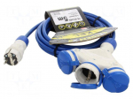 Extension lead | 3x2.5mm2 | 5m | PUR | blue | Sockets no: 3 | 16A