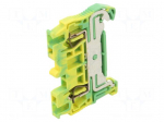 Splice terminal: rail | ST | spring clamp | yellow-green | 17.5A | TS35
