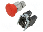 Switch: emergency stop | 22mm | Stabl.pos: 2 | NC + NO | red | none | IP66