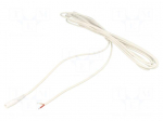 Cable | 1x1mm2 | wires,DC 5,5/2,1 socket | straight | white | 5m | round