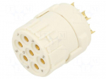 Connector: M23 | contact insert | PIN: 7 | female | soldering | 20A | 200V