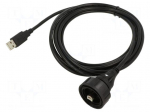 Cable | USB Buccaneer | USB A plug,USB B plug | 3m | IP68