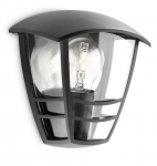 PHILIPS Creek wall lantern black 1x60W 230V base gaismeklis