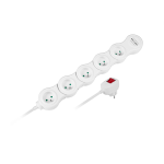 Elektrimaterjalid // Elektri laiendid, Pikendusjuhtmete, hajutuste ja UK ja USA adapterite komplekt // Przedłużacz sieciowy (snake) Rebel , 5 gniazd, przew&oacute;d 1,5m