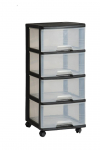 KETER BOOKCASE ON WHEELS 4x20L