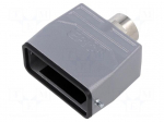 Enclosure for connectors: HDC | straight | IP65 | aluminium | 125&deg;C
