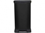 CURVER METALLIC WASTE BIN 50L WITH PEDAL /IML BLACK