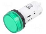 Control lamp | 22mm | YW | Illumin: LED | &Oslash;22.5mm | IP65 | 230VAC | green