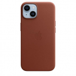 Back panel cover Apple - 14 Leather Case with MagSafe Umber
