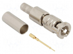 Connector: Micro BNC | plug | male | straight | 75&Omega; | HD-BNC | crimped