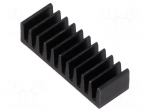 Heatsink: extruded | flat | DIL | black | L: 6.3mm | W: 18.9mm | H: 4.8mm