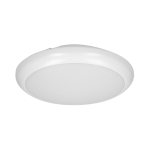 LAPIS LED 12W, plafon oświetleniowy z mikrofalowym czujnikiem ruchu,  800lm, IP65, 4000K, IK10, poliwęglan mleczny, biały