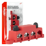 Auto- ja mootorrattatooted, elektroonika, navigatsioon, CB raadio // ISO-&uuml;hendused ja kaablid autoraadiole // Blok rozdzielczy masy plusa bus bar m10 12v - 48v 250a amio-03812