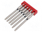 Screwdriver bit | Torx&reg; | TX20 | 1/4" | Overall len: 75mm