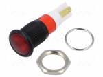 Indicator: LED | prominent | red | 24&divide;28VDC | 24&divide;28VAC | &Oslash;12mm | IP50