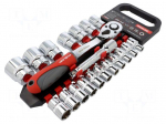Wrench-set | 6-angles,socket spanner | 20pcs.