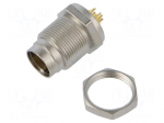 Connector: M9 | socket | male | Plating: gold-plated | 125V | 3A | IP40
