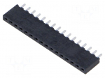 Connector: pin strips | socket | female | PIN: 16 | straight | THT | 2mm