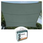 SHADE SAIL - RECTANGULAR - 4 x 3 m - COLOUR: GREEN GREY