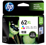 HP 62XL High Yield Tri-color Original Ink cartridges