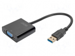 Adapter | USB A plug,VGA female | USB 3.2 | Full HD 1080p | 150mm