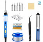 Riff IRLCD Soldering Iron with Display and Temperature Control and Accessories 12 in 1