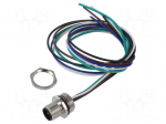 Connector: M12 | socket | male | PIN: 5 | straight | 2A | 60V | IP67 | cables