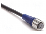 Cable: for sensors/automation | M12 | PIN: 4 | straight | 10m | plug