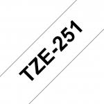 Printer accessories Brother  TZ-251 Laminated Tape Black on White, TZe, 8 m, 2.4 cm