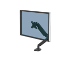 Fellowes Platinum Series Monitor Arm - Monitor Mount for 8KG 40 Inch Screens - Adjustable Monitor Desk Mount - Tilt 45&deg; Pan 180&deg; Swivel 360&deg; Rotation 360&deg;, VESA 75 x 75/100 x 100 - Black