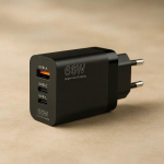 Charger Riff RF-66W 66W Super Fast with 2&times; USB-C and 1&times; USB-A ports, Black