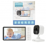 Video Baby Monitor PNI BM500 5 inch screen wireless 2.4 GHz, temperature sensor, VOX, night vision, zoom function, lullabies