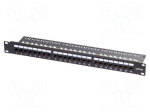 Patch panel | RJ45 | black