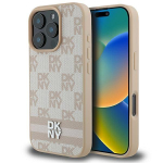 Other Phone Accessory DKNY  DKNY Checkered Pattern & Printed Stripes iPhone 16 Pro Case - Pink