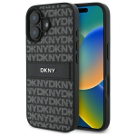 Other Phone Accessory DKNY  DKNY Texture Pattern Tonal Stripe iPhone 16 Case - Black
