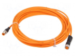 Cable: for sensors/automation | M12 | PIN: 4 | 10m | plug | 230VDC | 4A
