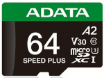Other Computer Accessory ADATA  MEMORY MICRO SDXC 64GB UHS-I/UD64GUI3V30A2SP-RA1
