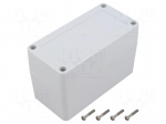 Enclosure: multipurpose | X: 60mm | Y: 120mm | Z: 75mm | ZP | ABS | gasket