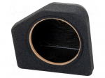 Car loudspeaker enclosure | MDF | black | 232mm | Grooving: 272mm | BMW