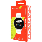 Smart watches Canyon CANYON Lollypop SW-63, Smart watch, 1.3inches IPS full touch screen, Round watch, IP68 waterproof, multi-sport mode, BT5.0, compatibility with iOS and android, Silver white, Host: 25.2*42.5*10.7mm, Strap: 20*250mm, 45g