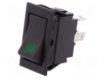 ROCKER | SPST | Pos: 2 | OFF-ON | 20A/12VDC | black | LED 12VDC,point