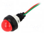 Indicator: LED | prominent | 24VDC | 24VAC | Cutout: &Oslash;13mm | IP40