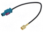 Cable | 150mm | Fakra male,SMA male | straight | Car brand: universal