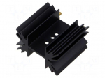 Heatsink: extruded | grilled | SOT32,TO220,TO3P | black | L: 38.1mm
