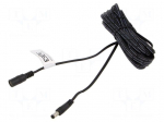 Cable | 2x0.52mm2 | DC 5,5/2,5 plug,DC 5,5/2,5 socket | straight